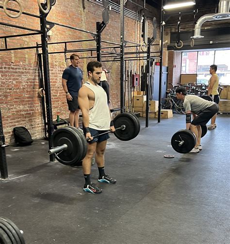 Crossfit dc - CrossFit Courses - July 23 - 29, 2018. **Fight Gone Bad!** 3 rounds for max reps of: 1 minute of wall-ball shots 1 minute of sumo deadlift high pulls 1 minute of box jumps 1 minute of push presses 1 minute of rowing (calories) Rest 1 minute Men: 20-lb. ball to 10-ft., 75-lb. SDHP and press, 20-in. box Women: 14-lb. ball to 9-ft., 55-lb. SDHP ...
